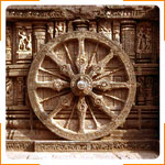 Konark Wheel from the Sun Temple of Konark